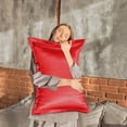 thumbnail image 4 of Clearance! Solid Color Faux Silk Pillowcase Silk No Zipper Envelope Pillow Pillow Cover, 4 of 7