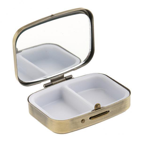 2xTravel Portable Vitamin Organizer Tablet Box Trinket Storage Case Yinane Caja de almacenaje