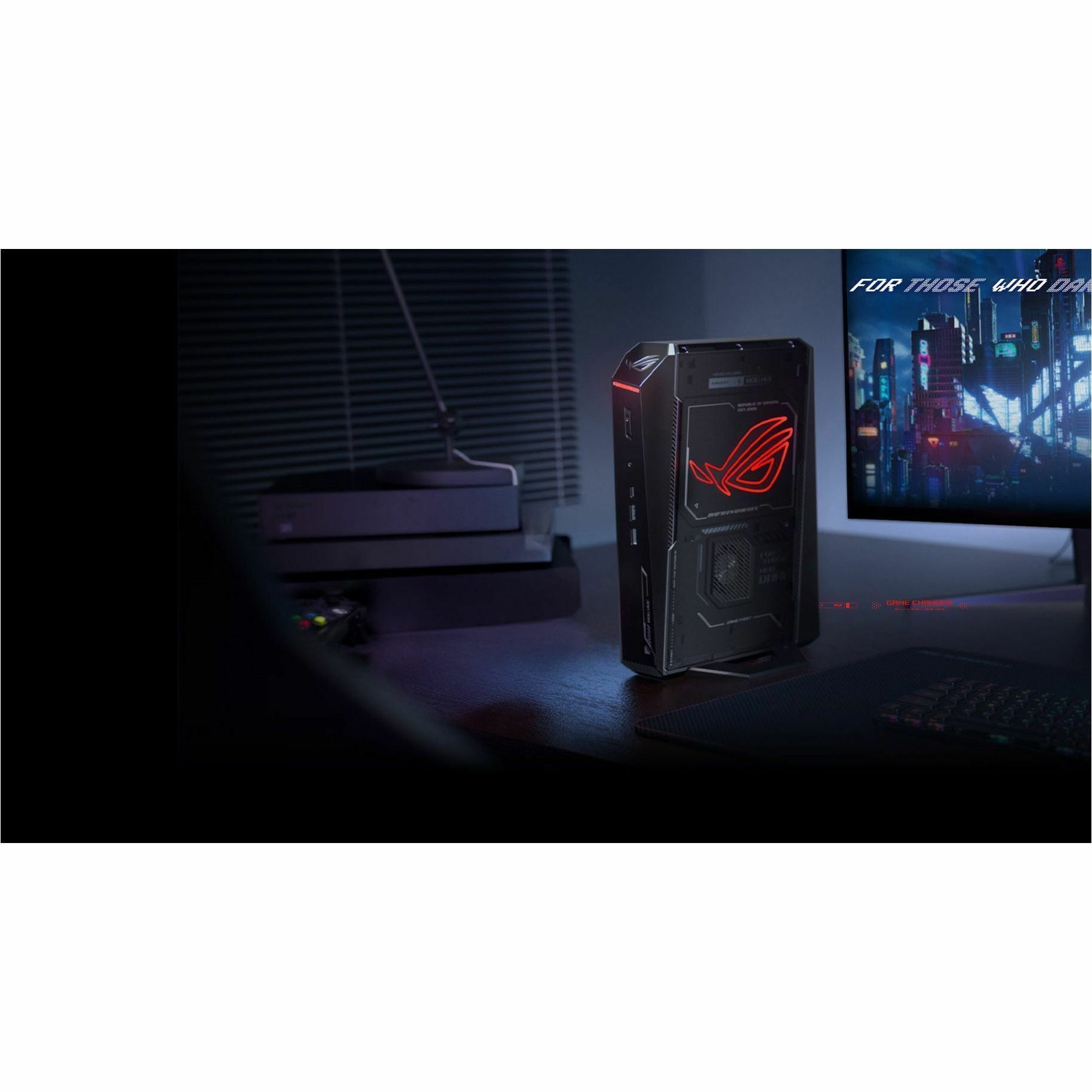 ROG NUC (2025) Gaming Mini PC with Intel Core Ultra 9 (Series 2) ARL-HX CPU, NVIDIA GeForce RTX 5080 Mobile GPU, 32GB DDR5 RAM, 2TB NVMe SSD, Thunderbolt 4, triple-fan cooling, and ARGB lighting