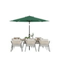 thumbnail image 2 of Soonbuy 10 Ft Patio Umbrella with 40 Solar LED Lights, Outdoor Market Table Umbrella with Tilt and Crank, UV Resistant Waterproof Canopy, Aluminum 8 Rib Frame for Pool, Deck, Backyard, 2 of 7