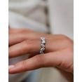 thumbnail image 5 of 2Ct Pear Cut Lab Created Diamond Full Eternity Wedding Band Engagement Ring 14K White Gold Plated, 5 of 5