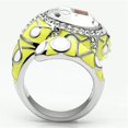 thumbnail image 3 of High polished (no plating) Stainless Steel Ring with Top Grade Crystal in Clear for Women Clear Stone Color Style TK643 Size 5, 3 of 4