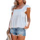 thumbnail image 2 of Blusa Informal de Mujer con Cuello Cuadrado, Volantes, Mangas , Peplum, Babydoll, Sin Mangas, , XXXL, 2 of 8