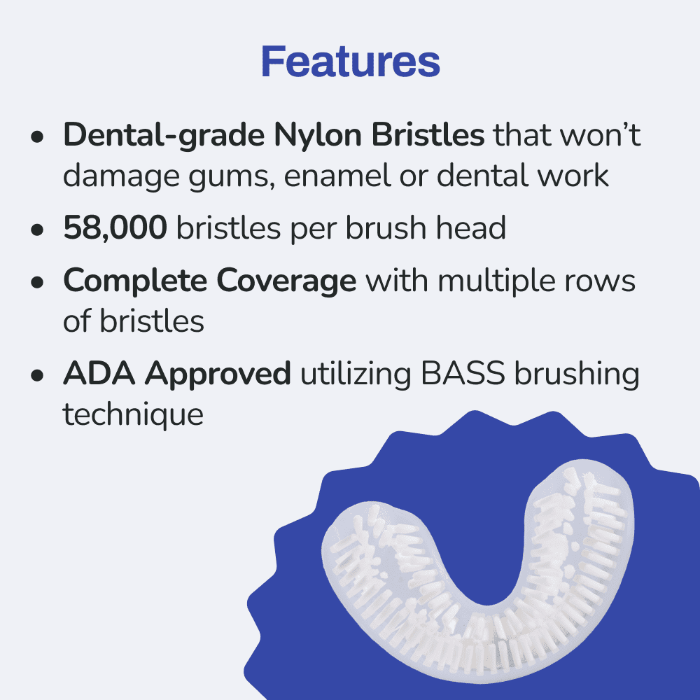 Autobrush Double sided Nylon Brush Heads (Adults, XL, 2 Pack)