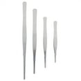 thumbnail image 4 of MasteelfCA 4Pcs Practical Tweezers Stainless Steel Long Straight Tweezers Forceps (Silver), 4 of 7
