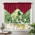 thumbnail image 6 of Booydeg Window Curtains Tier for Kitchen,Rod Pocket, Burgundy Red，Burgundy Red Christmas Valances, European Style Decorative Velvet Valance Curtains for Living Room Bedroom Bathroom, 6 of 8