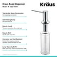 thumbnail image 2 of Kraus KSD-41CH Distributeur de Savon Moderne, Chrome, 2 of 4