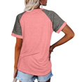 thumbnail image 6 of SNKSDGM Women's Plus Casual Easter Shirt Women's Tops Casual Women Raglan Top Shirt Color Block Loose T Shirts Short Sleeve Round Neck Blouse Casual Tee Blouse Top Womens Shirts Casual Graphic, 6 of 7