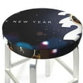thumbnail image 3 of Goofa 2025 Happy New Year 2 Printed Stool Covers Round, Waterproof Round Bar Stool Covers Anti-Slip Round Bar Stool Seat Cover with Elastic Bands Durable-14 inch, 3 of 7