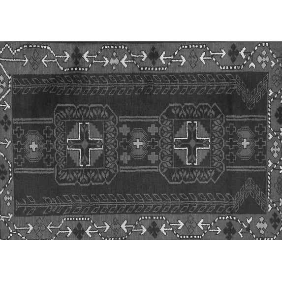 Ahgly Company Indoor Rectangle Persian Gray Traditional Area Rugs, 6' x 9'