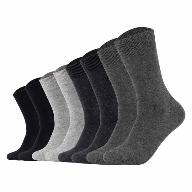 s.Oliver Calcetines Unisex, Paquete de 8 - Calcetines cortos, lisos Negro/Gris 39-42