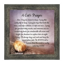 A Cat's Prayer, Pet Lover Gift, Cat or Kitten Paw Prints Picture Frame, 8x8, 8705