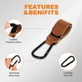 thumbnail image 6 of Addmotor 2PCS Stroller Hooks, Leather Stroller Clips, Baby Stroller Straps Hook, Multipurpose Hooks for Hanging Bags, Diaper Bags, Shopping, Travel, 6 of 10