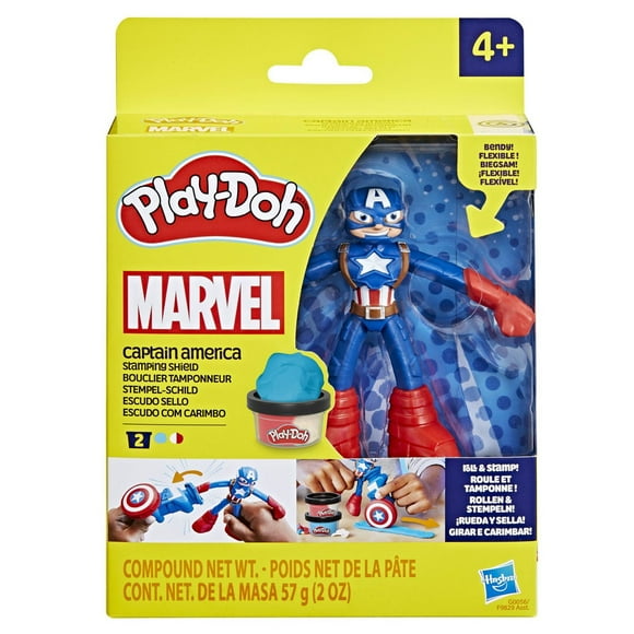 Play-Doh Marvel Captain America Stamping Shield Action Figure Playset