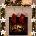 thumbnail image 5 of Christmas Velvet Magnolia Flowers, Artificial Poinsettia Stems, Velvet Texture, Christmas Tree Ornaments, Home Table Decorations For Holiday Party Decor White, 5 of 5
