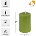 thumbnail image 4 of Jeco “2” Diameter by 3” Sage Green Pillar Candle,CPZ-2311, 4 of 5