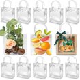 thumbnail image 1 of 30 bolsas de regalo PVC transparente con asas, reutilizables con botón, para dulces, bodas y fiestas (20x20x8cm), 1 of 5