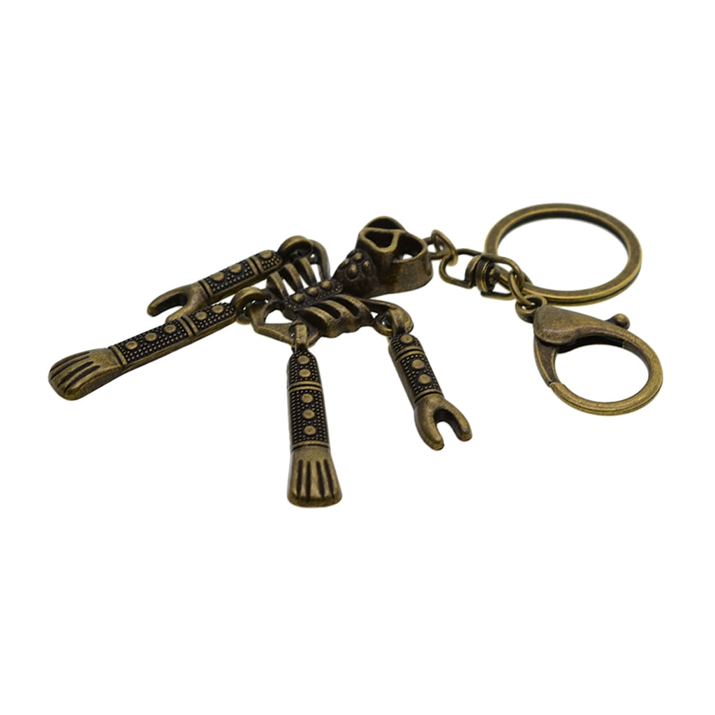 Skull Purse Bag Key Chain Ring Keyring Gift Lobster Swirl Carabiner Keychain 