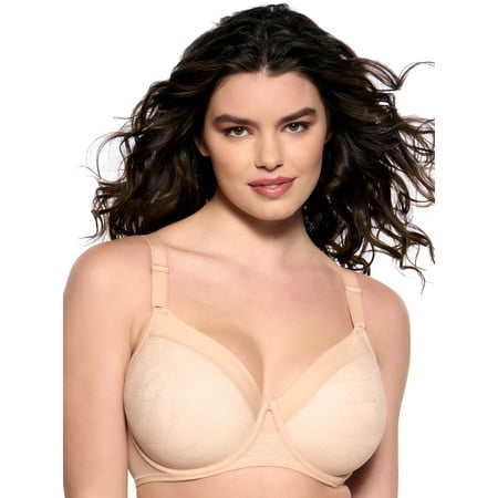 

Paramour by Felina | Delightful Seamless Breathable Lace Contour Bra (Warm Neutral 32DDD)