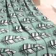thumbnail image 3 of Green - Based Black and White Geometric Feather Pattern Blanket,Comfortable Soft Flannel Throw Blanket,All Season,Warm Lightweight Blankets for Sofa Bed Couch Living Room Chair,40"x50", 3 of 4