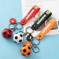 thumbnail image 3 of 2 Pack Soccer Keychains Soccer Ball Key Chain World Cup Soccer Ball Keychain Soccer Gifts for Men Boys Girls Sports Fan, 3 of 5