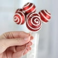 thumbnail image 3 of 24 Sparkling Red Swirl Ball Picks for Holiday Decoration and Crafts by Factory Direct Craft, 3 of 5