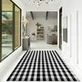 thumbnail image 2 of iOhouze Outdoor Area Rugs 8 x 10 ft Buffalo Plaid Outdoor Rug Black and White Checkered Rug Washable Outdoor Patio Rugs Hand Woven Cotton Rugs for Outdoor Patio Dining Room Farmhouse Rug, 2 of 6