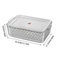 thumbnail image 2 of Vegetable and Fruit Storage Box Clearance Kelly Refrigerator Storage Box Fresh-Keeping Box Food-Grade Sealed Storage Box Egg Storage Box , 1X Drain Basket and Fresh-Keeping Box, 2 of 2