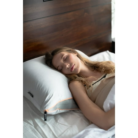 Solid 8 Comfort Zip Medium/Firm Down Alternative Pillow With Allergen Barrier, Jumbo