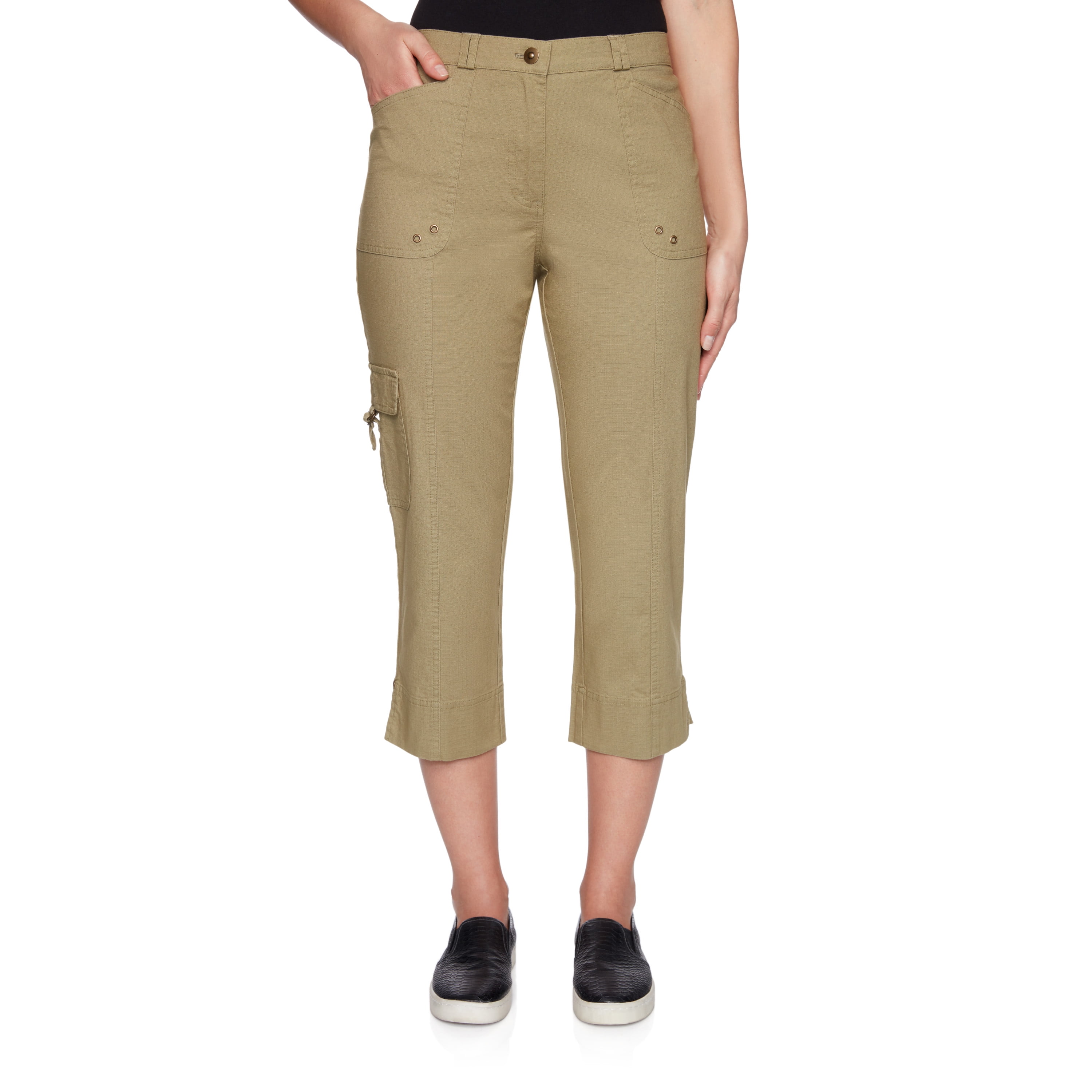 womens denim cargo capris