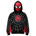 thumbnail image 2 of Hoodies For Men Full Zip Up Face Cover Hoodie Unisex Spiderweb Graphic Novelty Sweatshirt Outerwear with Pockets, 2 of 4