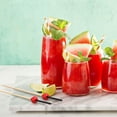 thumbnail image 5 of Paquete de 200 selecciones de cóctel para aperitivos, palitos de fruta de 4,7 pulgadas, palillos de dientes de bambú elegantes con perlas para fiesta de cumpleaños (rojo y negro), 5 of 5