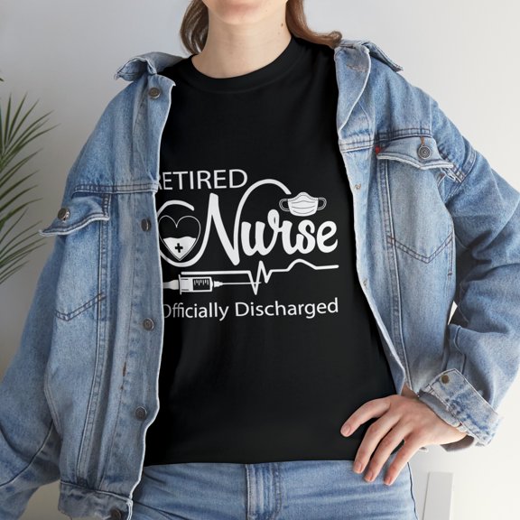 Retired Nurse Officially Discharged Retirement Party T-Shirt