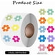 thumbnail image 2 of 2 rollos de 1000 pegatinas autoadhesivas de papel con diseño floral para primavera y verano, pegatinas decorativas de flores para sellar., 2 of 4