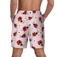 thumbnail image 2 of Lsque Mens Swim Trunks Ladybugs And Flower Pattern - Bathing Suit Compression Liner - Beach Swim Shorts Swimwear - (S-3XL) - Stretch Quick Dry -3X-Large, 2 of 9