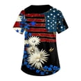 thumbnail image 5 of Bbyeadc Plus Size 250th Anniversary Short Sleeve T-Shirts for Women Anniversary Freedom T-Shirt V Neck United States Shirt Casual Summer Top,Black(L), 5 of 5