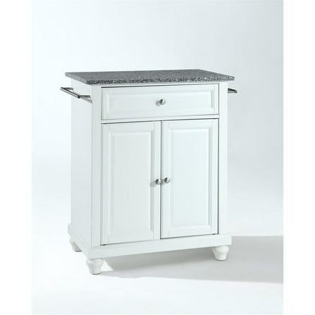 Kitchen Island Cart Granite Top Portable Kitchen Storage Island Modern Kitchen Furniture White Gray