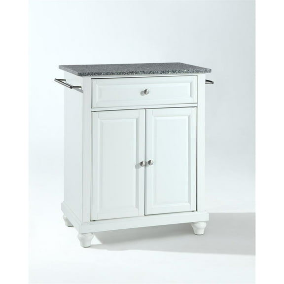 Kitchen Island Cart Granite Top Portable Kitchen Storage Island Modern Kitchen Furniture White Gray