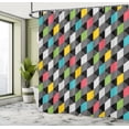 thumbnail image 5 of Ambesonne Geometric Shower Curtain, Abstract Art Style, 69"Wx84"L, Multicolor, 5 of 5