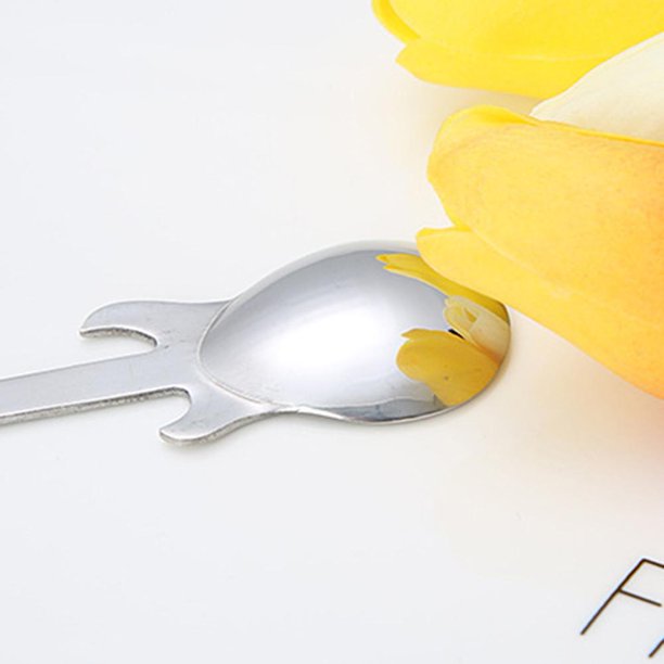 Cuchara De Café Cuchara de café con forma de guitarra de acero inoxidable, cucharas agitadoras de té (plata) Likrtyny Libre de BPA