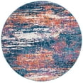 thumbnail image 2 of SAFAVIEH Evoke Frosina Abstract Area Rug, Navy/Orange, 6'7" x 6'7" Round, 2 of 11