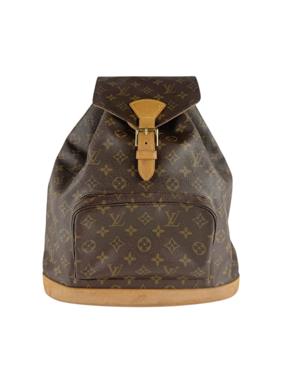 Pre-Owned Louis Vuitton LOUIS VUITTON Backpack Monogram Montsouris GM Canvas Brown Gold Women's...