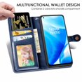 thumbnail image 3 of Dteck Case for OnePlus Nord N200 5G,Magnetic Retro Leather Card Holder Wallet Flip Case Kickstand Shockproof Protective Phone Cover,Blue, 3 of 5