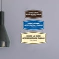 thumbnail image 4 of Signs ByLITA Fancy Lavarse Las Manos Antes de Empezar A Trabajar Por Favor Sign (Blue) - Medium, 4 of 8