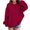 yue866 kids sweatshirts-Wine, variant on KHONTS Girls Casual Long Sleeve Classic Hoodies Cute Oversized Pocket Sweatshirt Tops,Size 2-13 Years