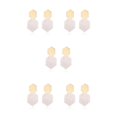 thumbnail image 3 of Minnieouse Pendientes colgantes Estilo Ins Colgante colgante Patrón largo Pendiente geométrico Regalo de aniversario diario Gancho hexagonal Type2 NO2, 3 of 6