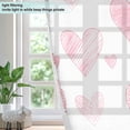 thumbnail image 4 of Yayeee Window Curtains Light Filtering 63"x42" Grommet Panel Pair Home Living Room Decor, Hand Drawn Hearts, 4 of 7