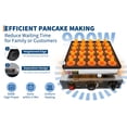 thumbnail image 2 of 25-Hole Mini Dutch Pancake Maker - 900W Non-Stick Electric Poffertjes Pan - Adjustable Temperature & Timer - Stainless Steel, Easy Clean, Commercial Grade - Ideal for Home, Café, Parties, 110V, Silver, 2 of 7