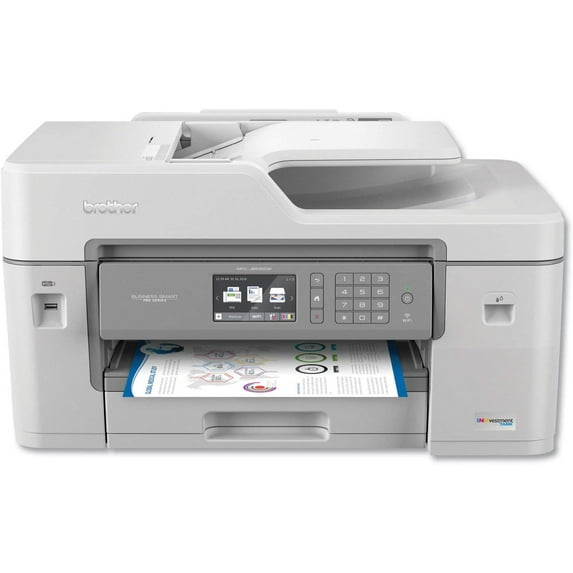 Restored Brother MFC-J6545DW INKvestmentTank Color Inkjet All-in-One Printer – Wireless, Duplex, 11" × 17" Scan Glass, Up to 1-Year Ink-in-Box