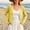 Yellow, variant on Qulqfy Cardigan Sweaters for Women Lightweight Solid Long Sleeve Fall Petite Open Front Black Button Up V-Neck Knitting Sweater L